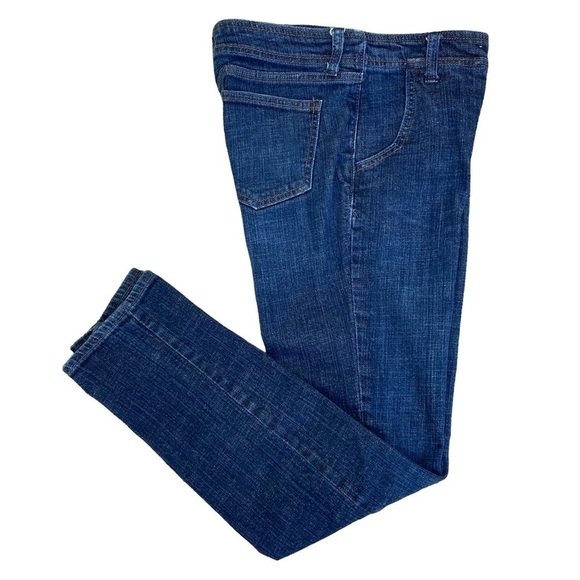 Old Navy Y2K Straight Leg Jeans Mid Rise Dark Wash Denim Side Pockets Size 4 - Picture 7 of 14